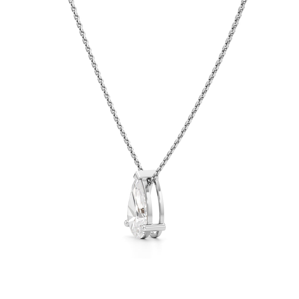 Aurum Pear-Cut Solitaire Pendant Necklace