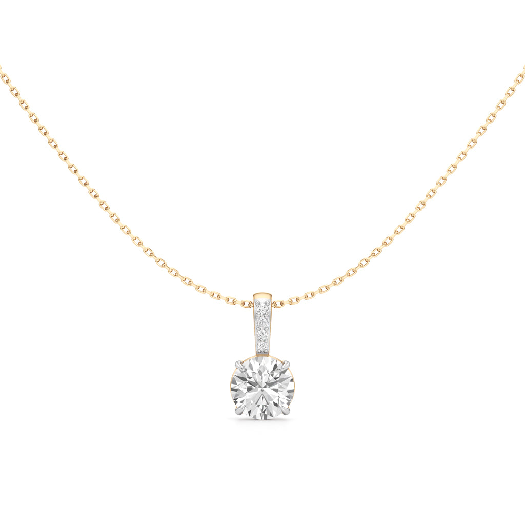 Lustre Solitaire Diamond Pendant Necklace