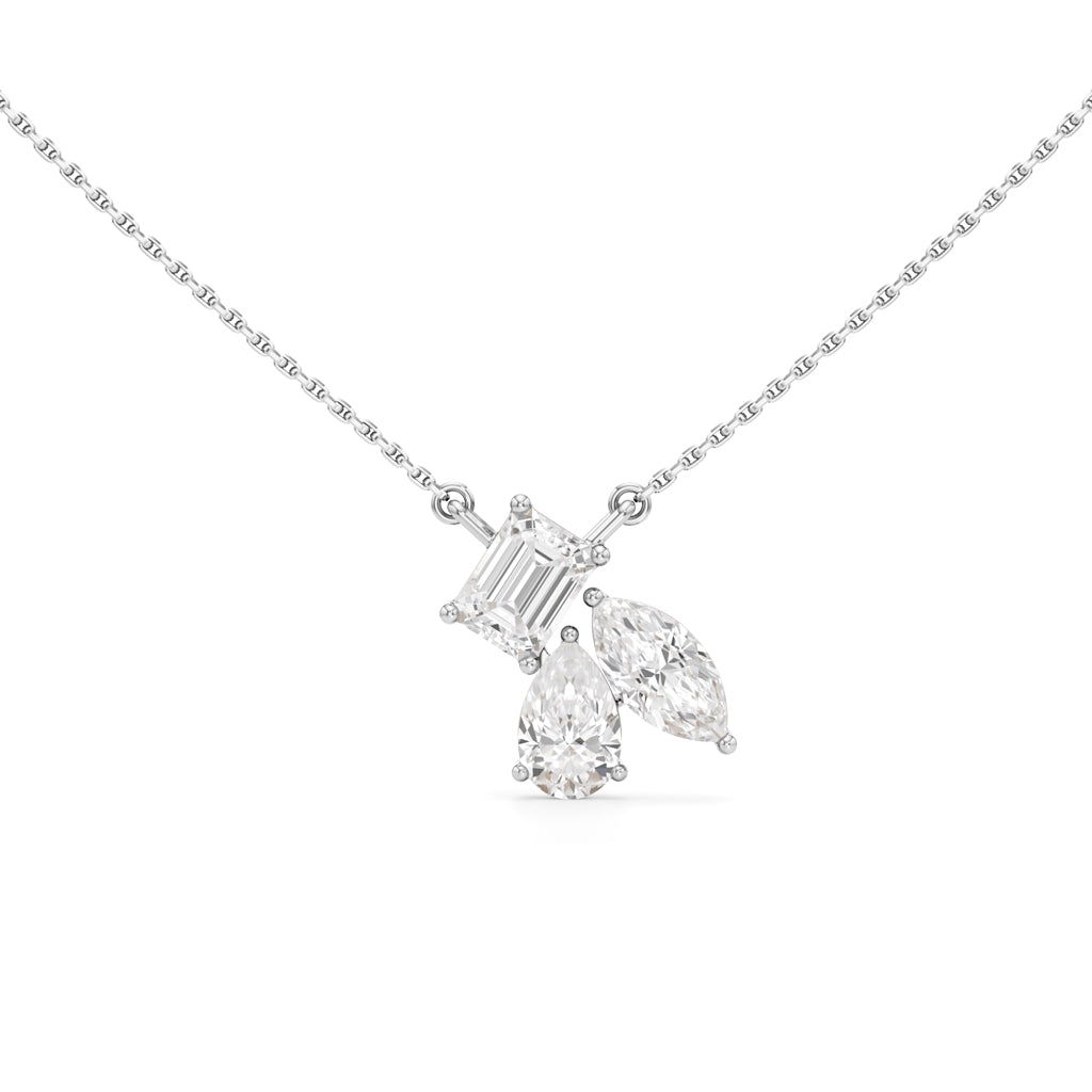 Astra Trio Diamond Pendant Necklace