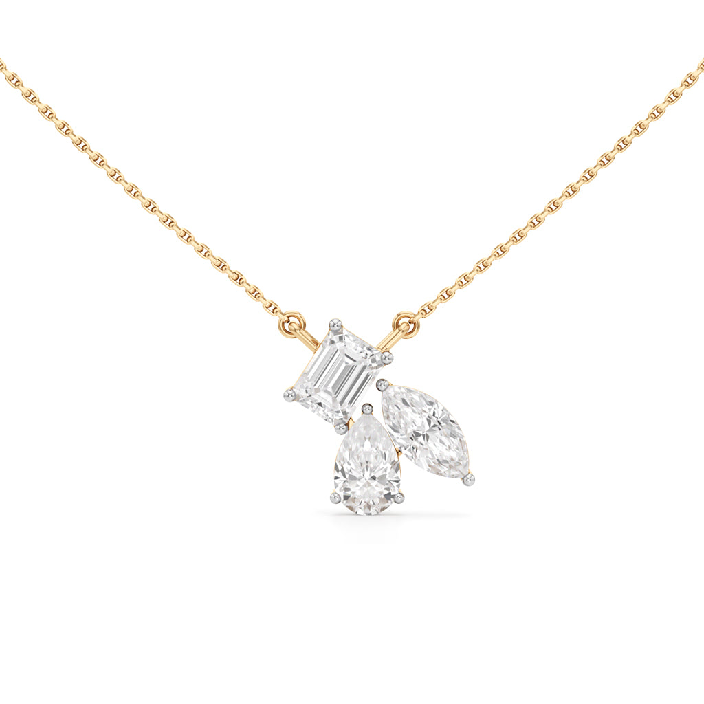 Astra Trio Diamond Pendant Necklace