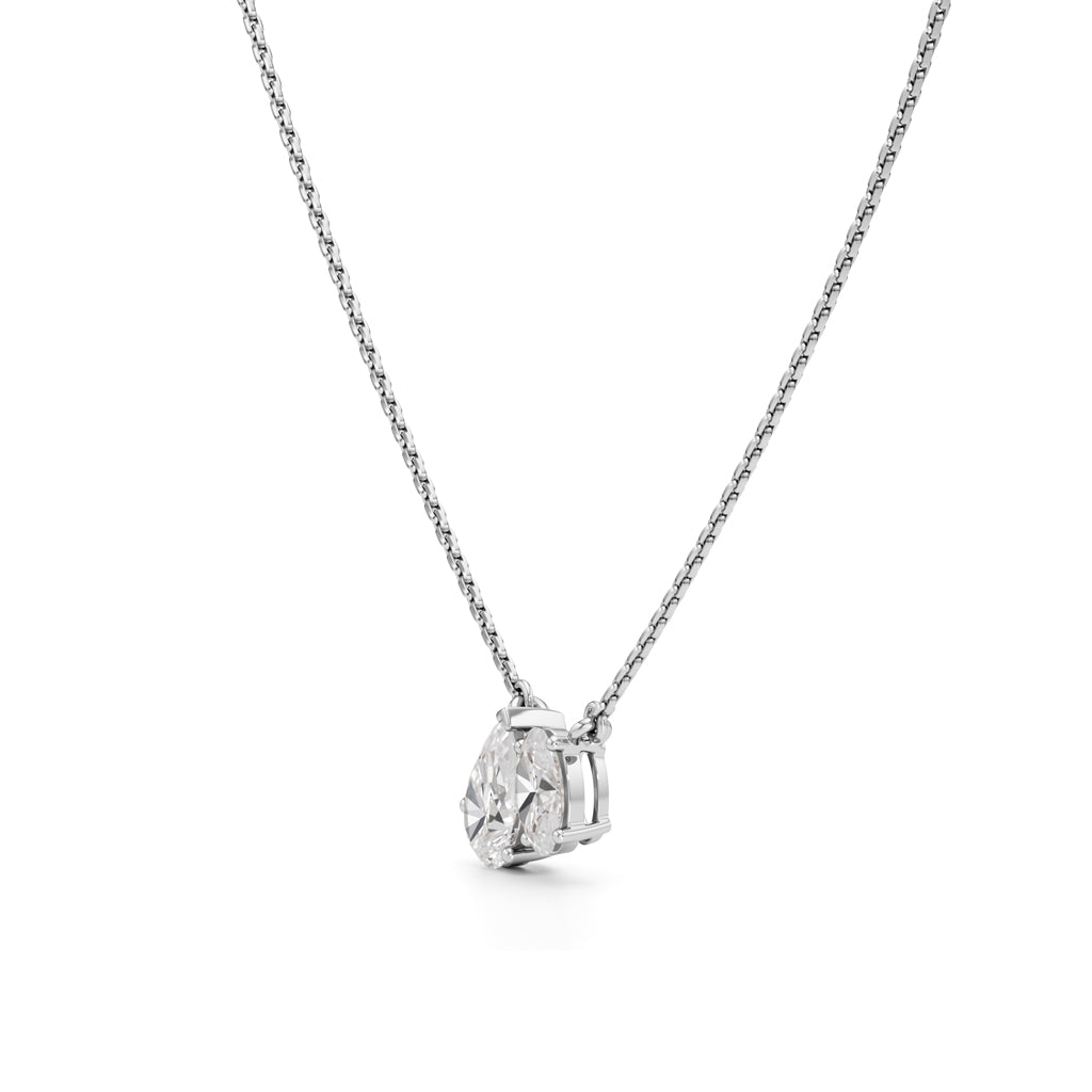 Radiant Duo Diamond Pendant Necklace