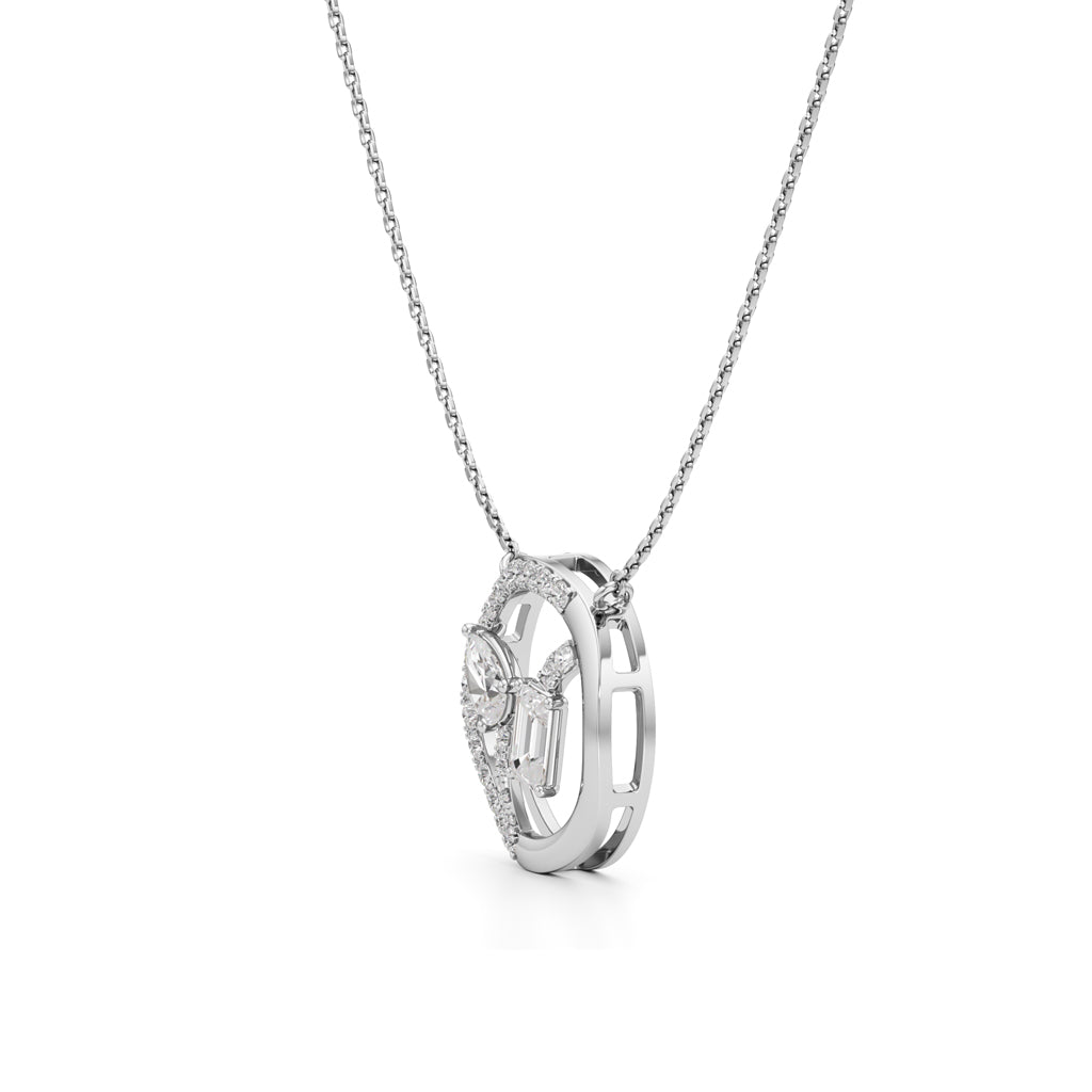 Aurielle Diamond Harmony Circle Pendant Necklace