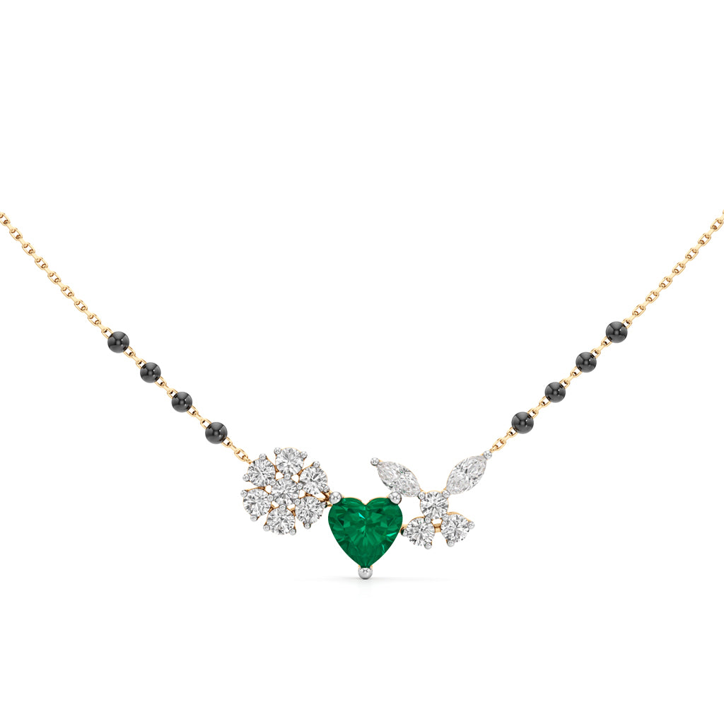 Emeralda Bloom Heart Mangalsutra