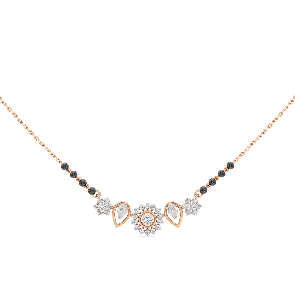 Kavya Petal Cluster Diamond Mangalsutra