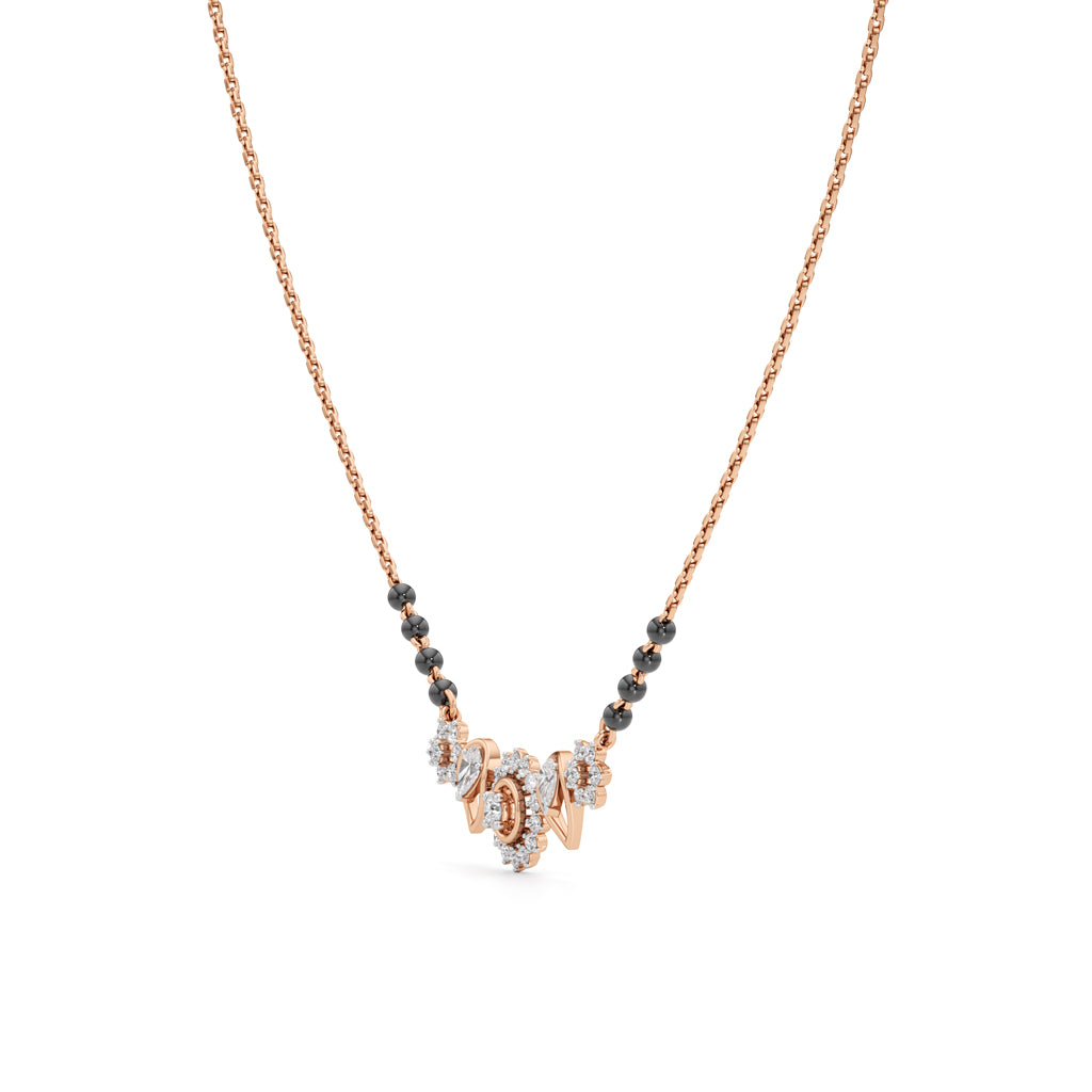 Kavya Petal Cluster Diamond Mangalsutra