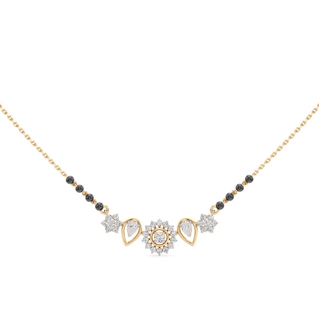 Kavya Petal Cluster Diamond Mangalsutra