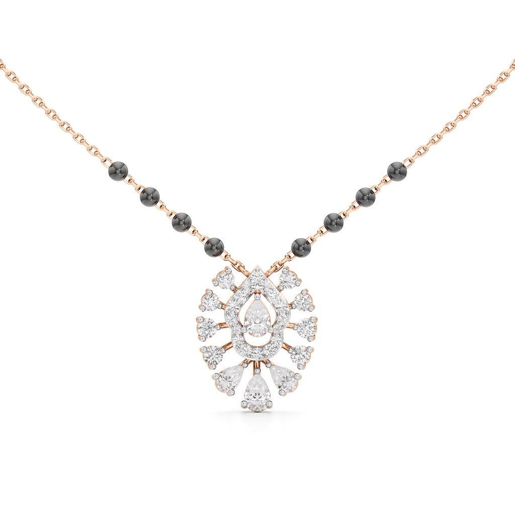 Elara Halo Diamond Mangalsutra