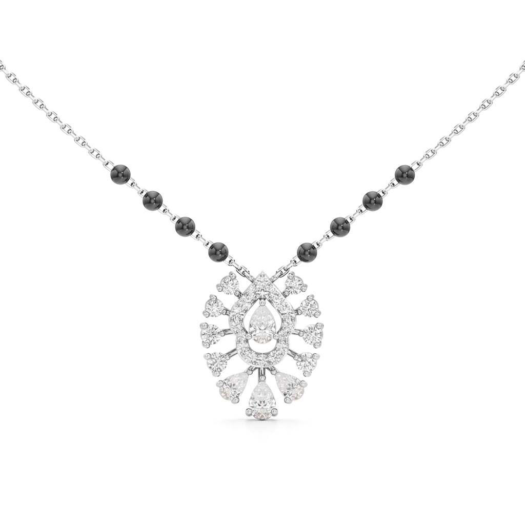 Elara Halo Diamond Mangalsutra