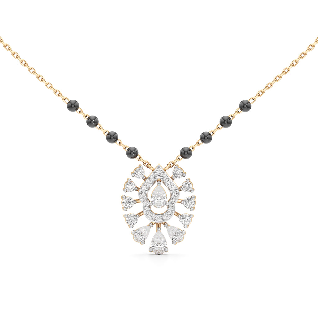 Elara Halo Diamond Mangalsutra