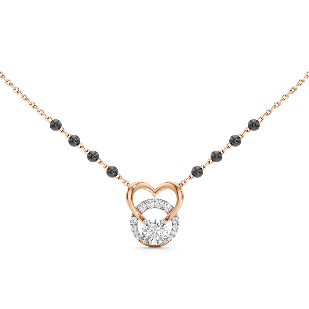 Amora Diamond Heart Mangalsutra
