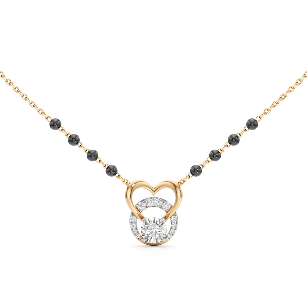 Amora Diamond Heart Mangalsutra
