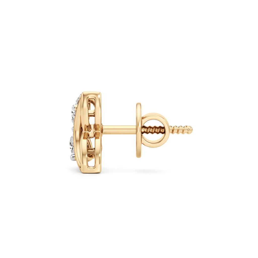 Dainty Butterfly Petal Stud Earrings in 925 silver 18k Gold Plated