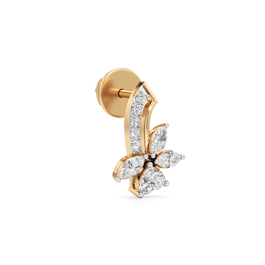 Heart Blossom Sweep Earrings in 925 silver 18k Gold Plated