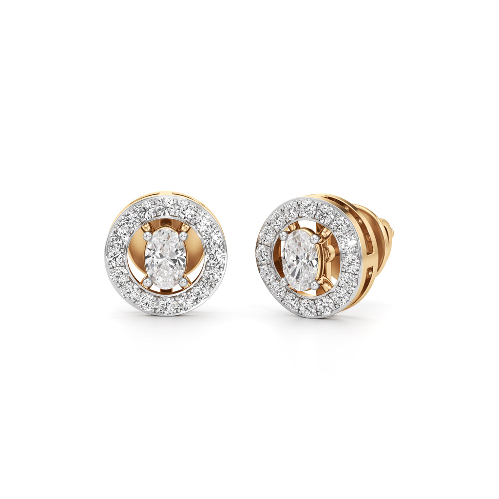 Ethereal Marquise Butterfly Studs in 925 silver 18k Gold Plated