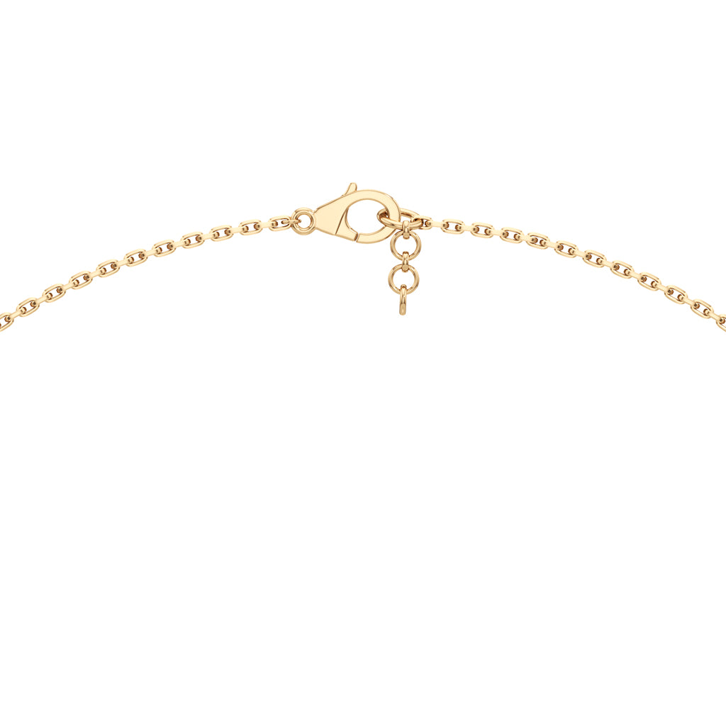 Floral 925 Silver 18K Gold Plated Pendant Necklace