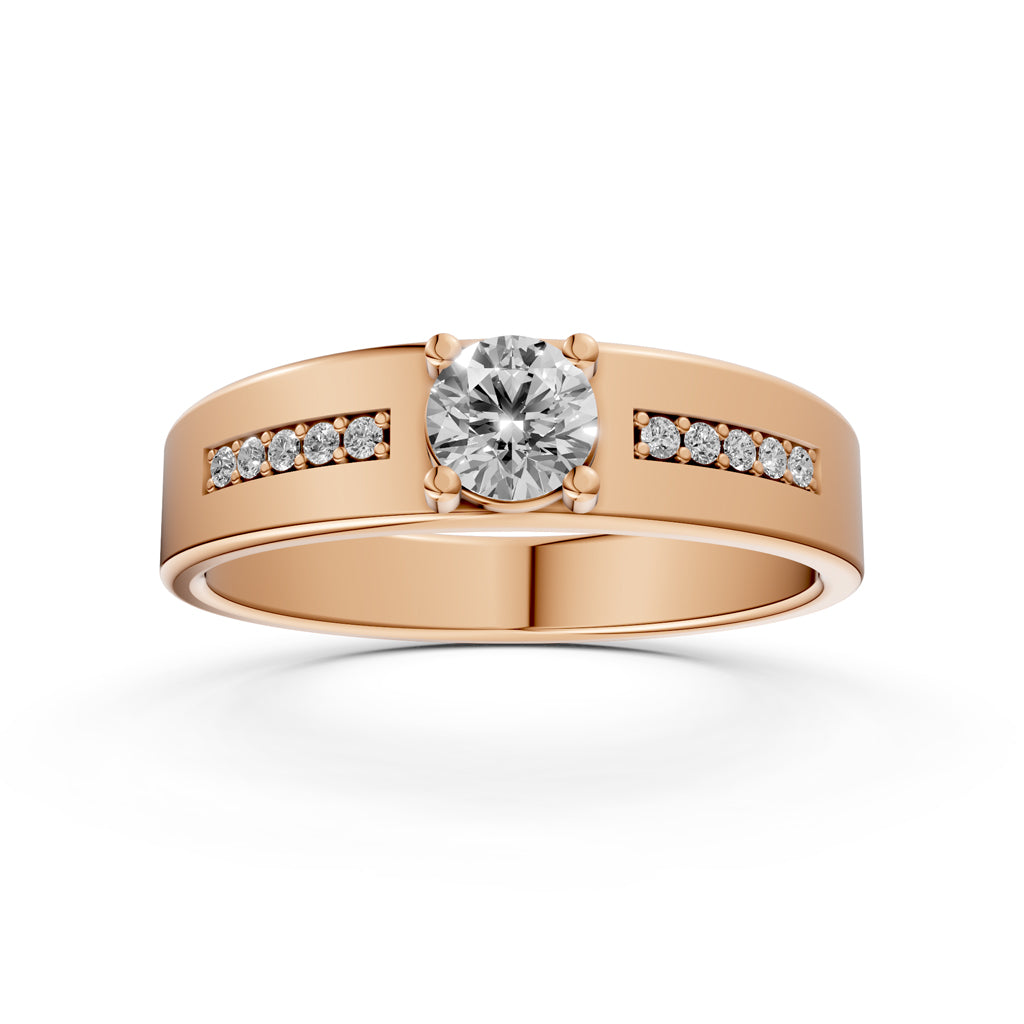 Diamond Channel Set Engagement Ring