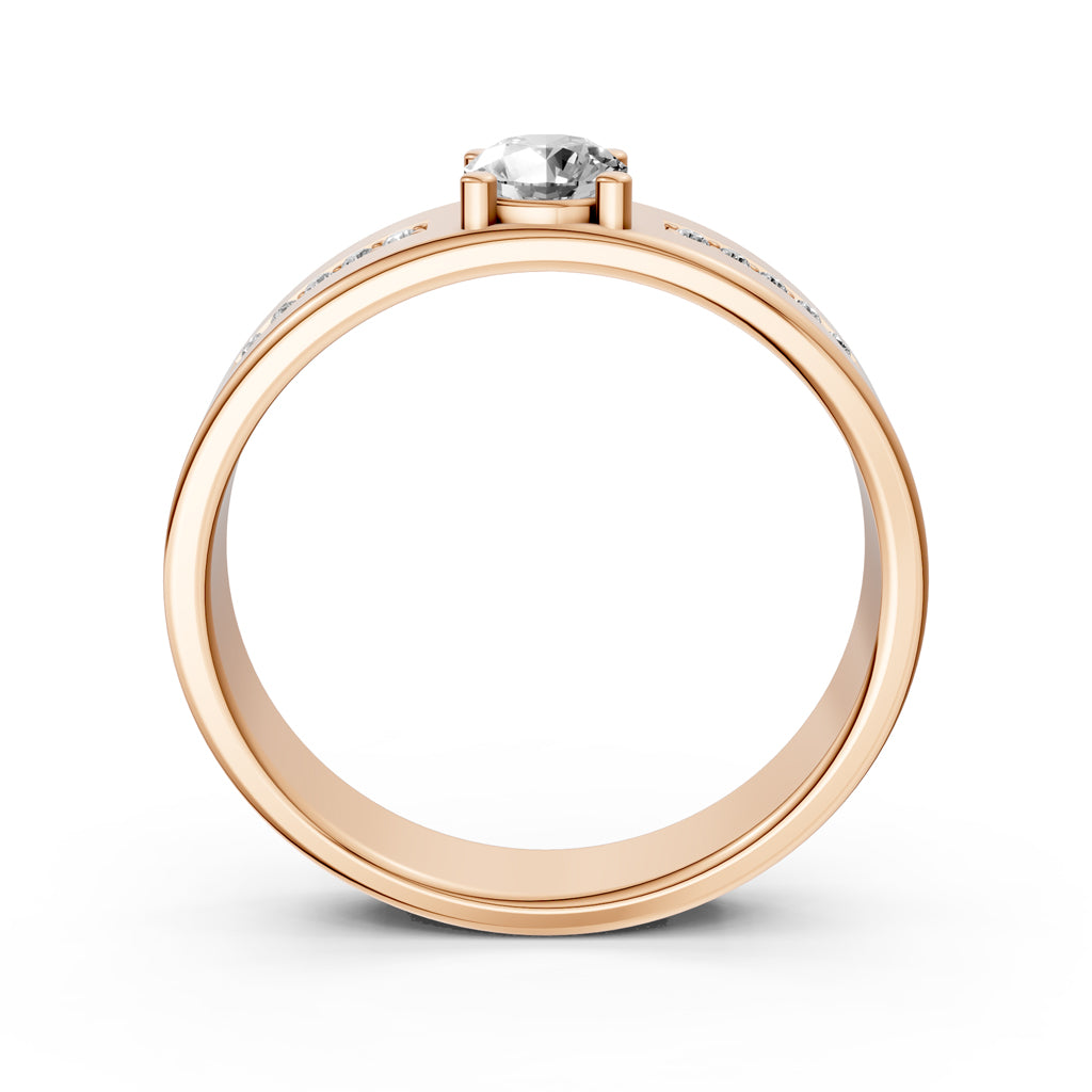 Diamond Channel Set Engagement Ring