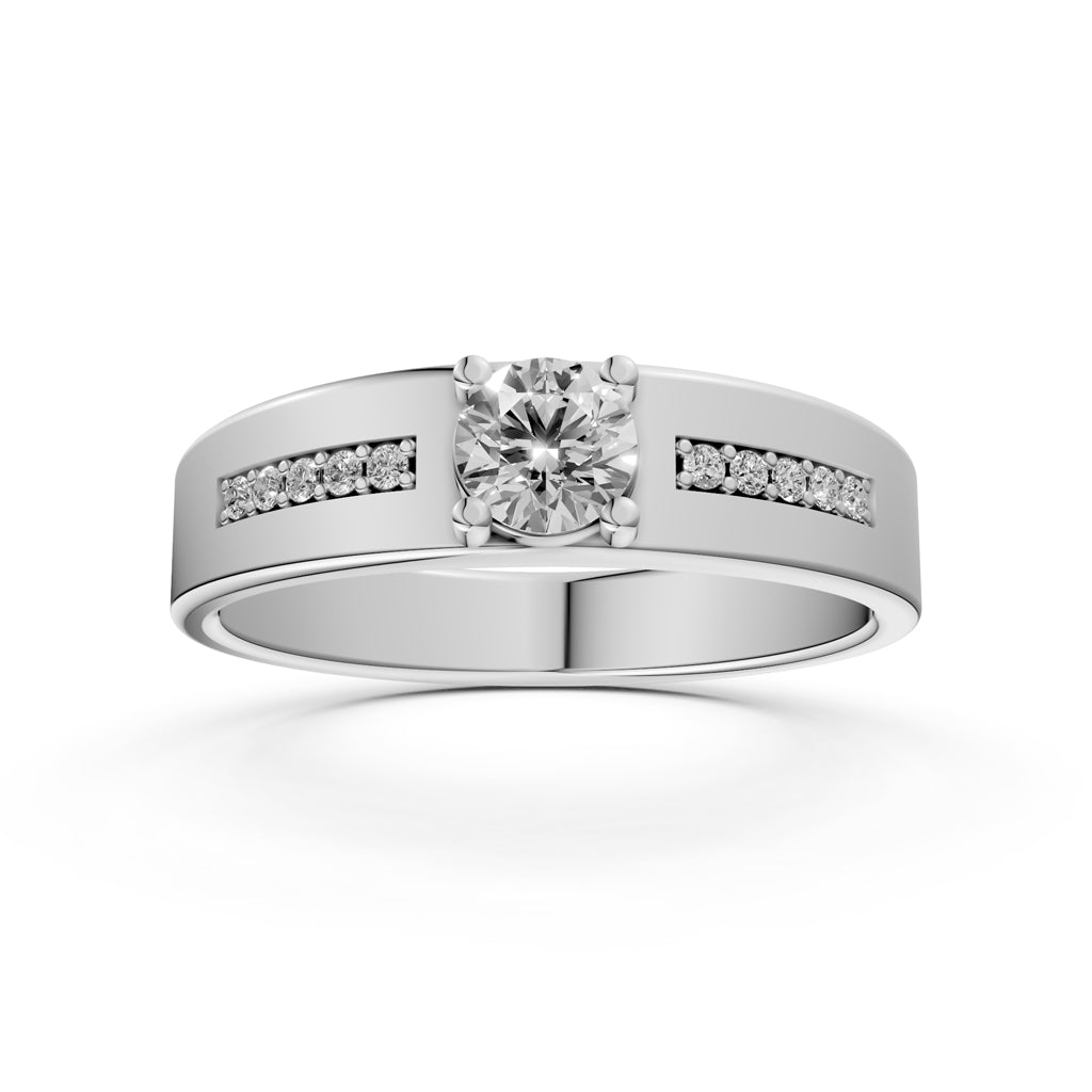 Diamond Channel Set Engagement Ring