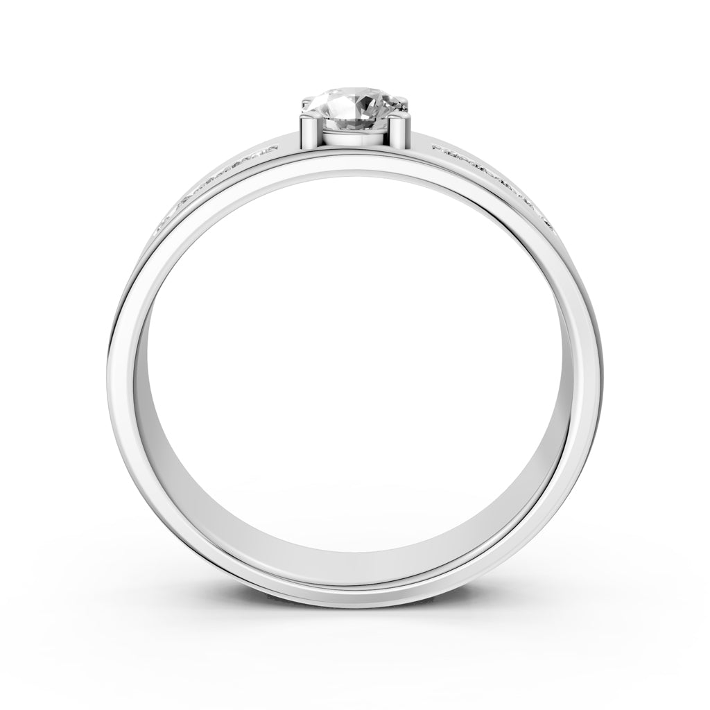 Diamond Channel Set Engagement Ring