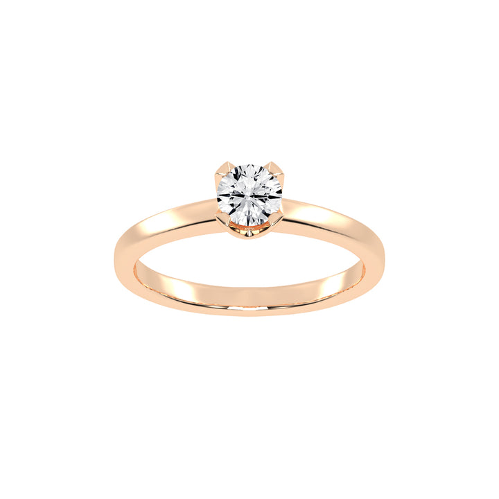 Solance 0.50Ct Channel Set Solitaire Lab Diamond Ring