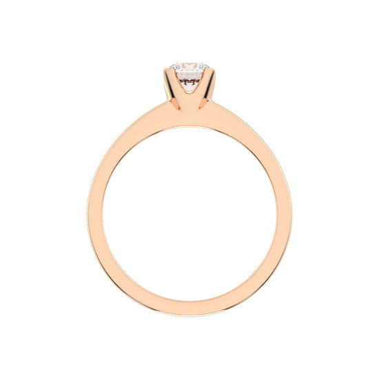 Solance 0.50Ct Channel Set Solitaire Lab Diamond Ring