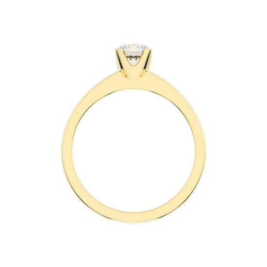 Solance 0.50Ct Channel Set Solitaire Lab Diamond Ring