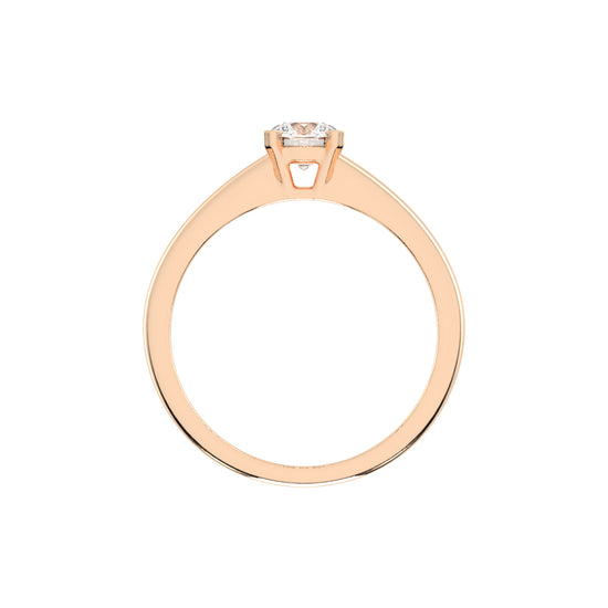 Solirra 0.50Ct Tab Prong Round Cut Solitaire Lab Diamond Ring