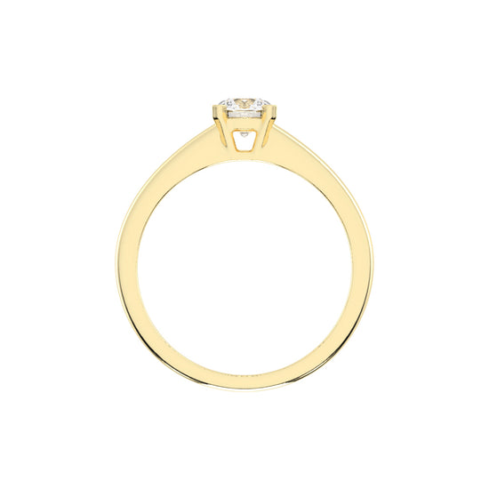Solirra 0.50Ct Tab Prong Round Cut Solitaire Lab Diamond Ring