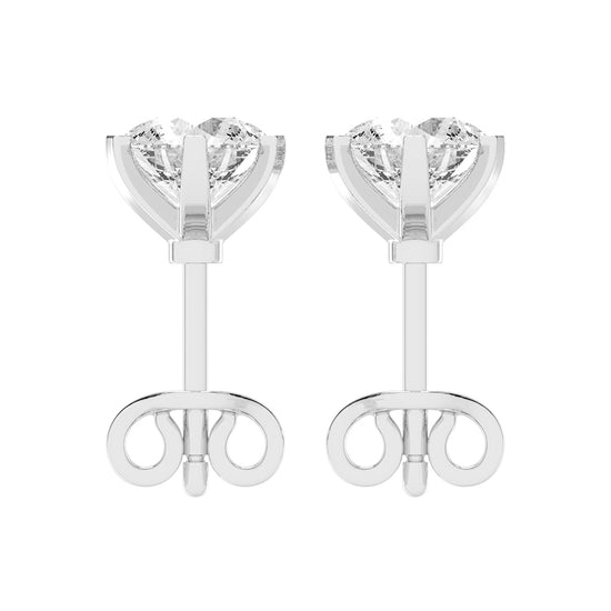 2Ct Round Shape Rose Gold Solitaire Studs Earrings