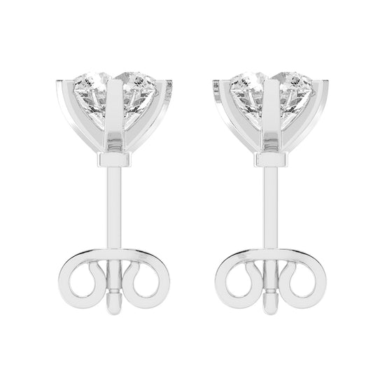 2Ct Round Shape Yellow Gold Solitaire Studs Earrings