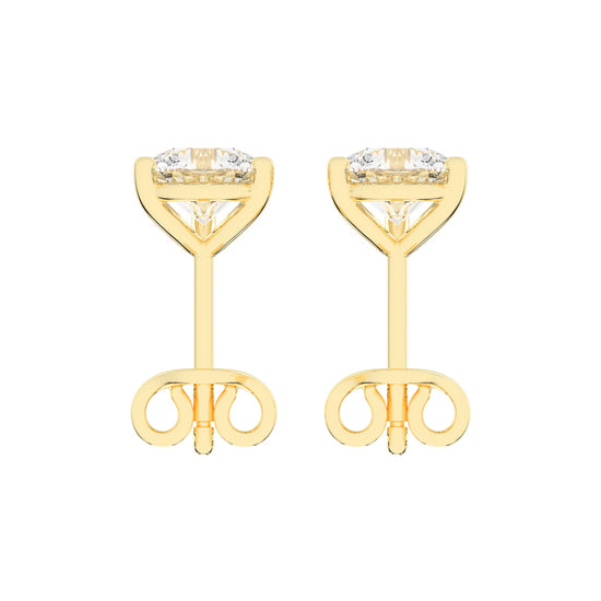 1.5Ct Round Shape Rose Gold Solitaire Studs Earrings