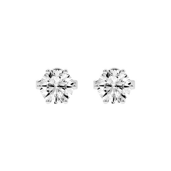 1.25Ct Round Shape Yellow Gold Solitaire Studs Earrings