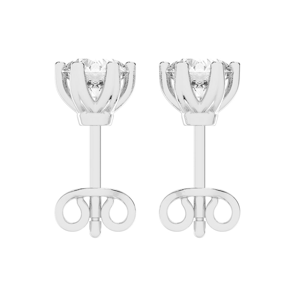 1.5Ct Round Shape Gold Solitaire Studs Earrings