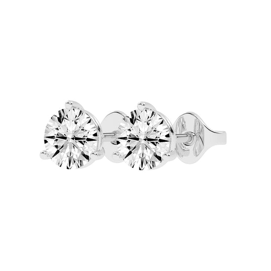 2.25Ct Round Shape Rose Gold Solitaire Studs Earrings