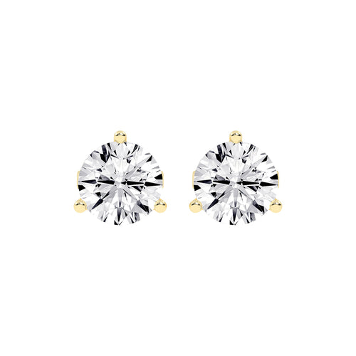 2.25Ct Round Shape Rose Gold Solitaire Studs Earrings