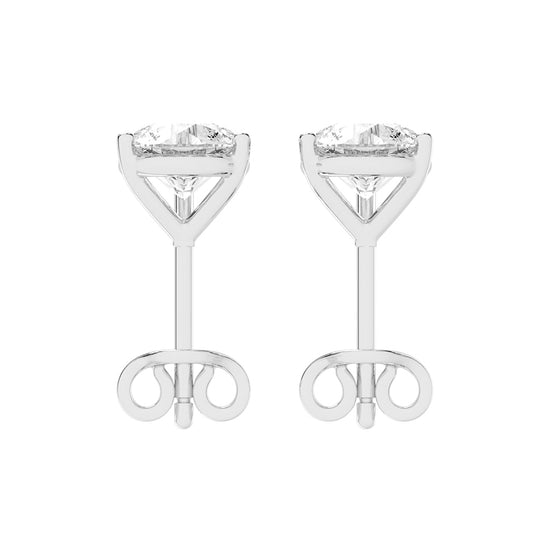 2Ct Round Shape Yellow Gold Solitaire Studs Earrings