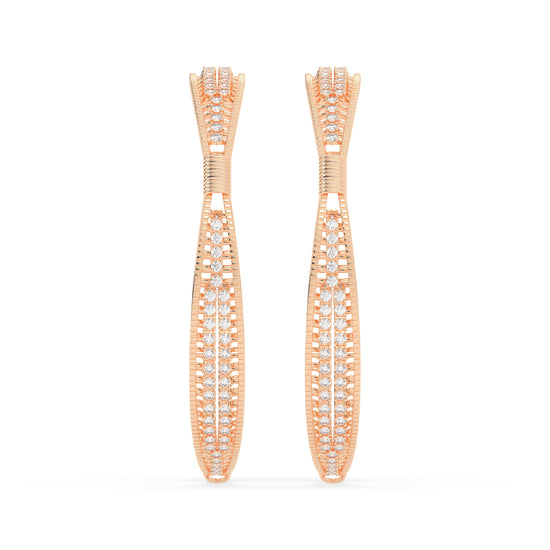 Nyra dual round cut broad lab diamond bangles