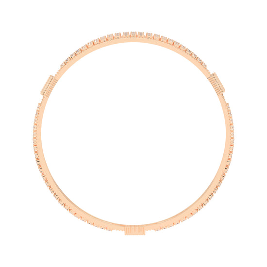Nyra dual round cut broad lab diamond bangles