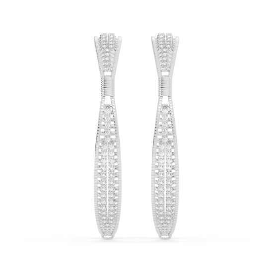Nyra dual round cut broad lab diamond bangles