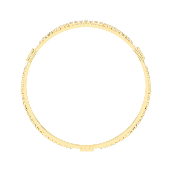 Nyra dual round cut broad lab diamond bangles