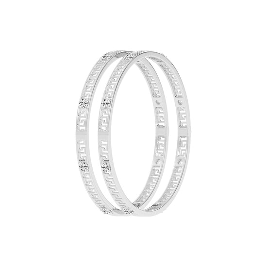 Athena Greek Key Diamond Bangle