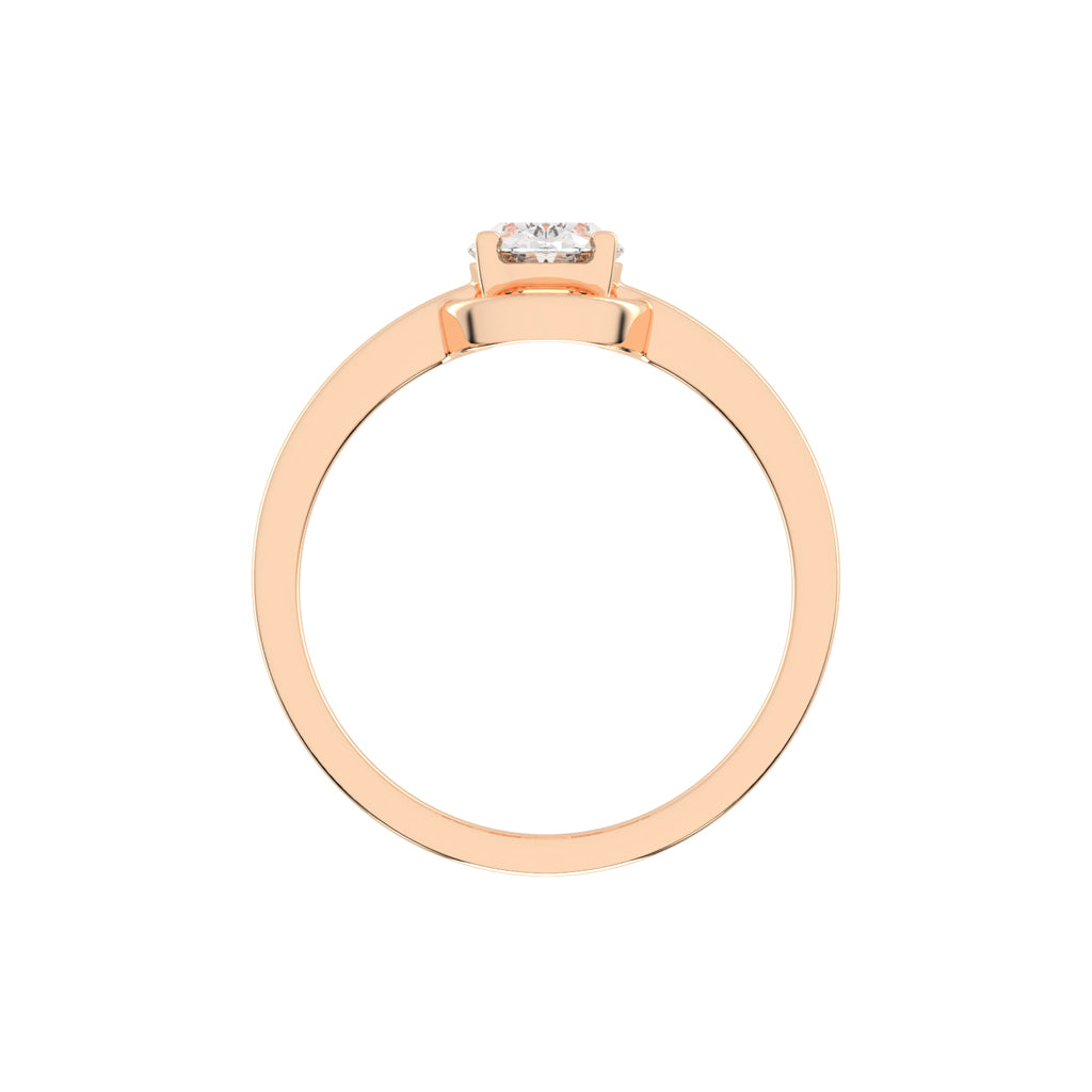 Diamaris Oval Cut Four Prong Solitaire Lab Diamond Ring
