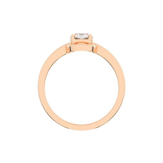 Diamaris Oval Cut Four Prong Solitaire Lab Diamond Ring