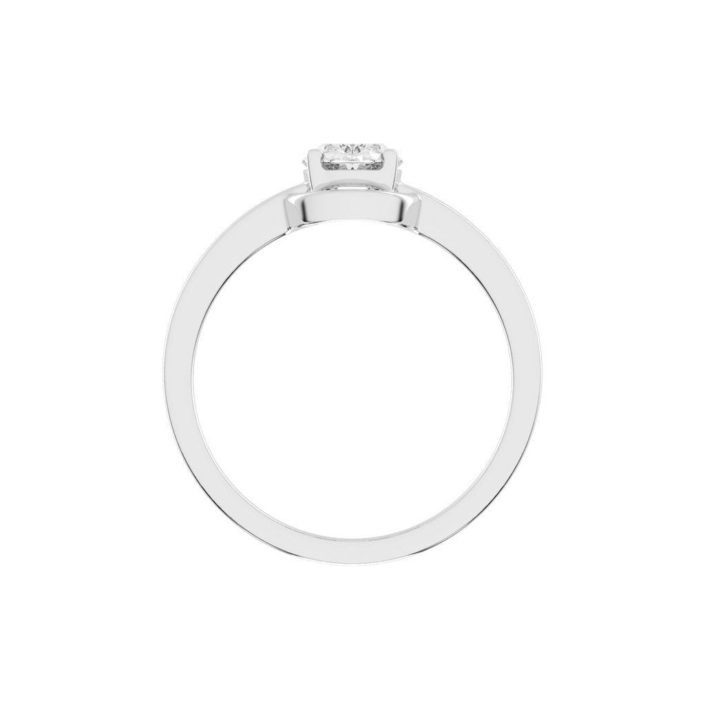 Diamaris Oval Cut Four Prong Solitaire Lab Diamond Ring