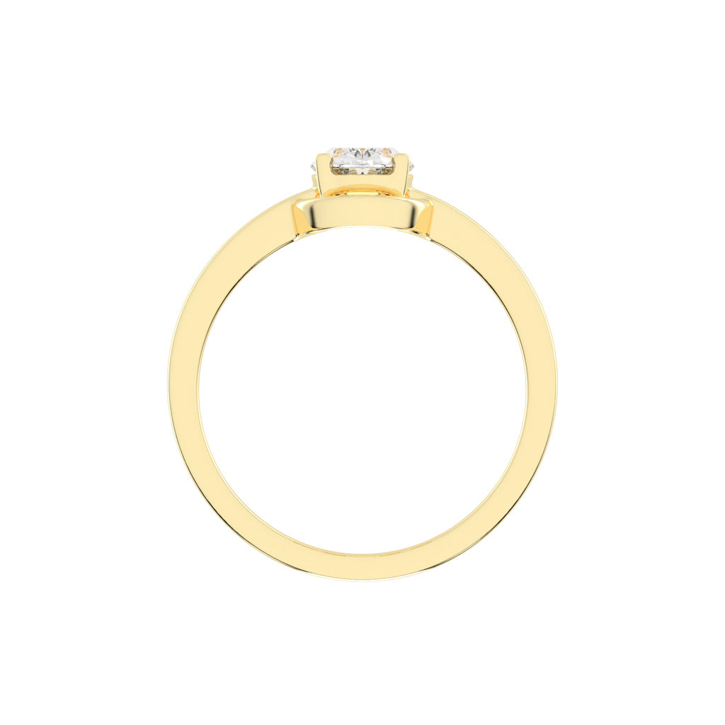 Diamaris Oval Cut Four Prong Solitaire Lab Diamond Ring