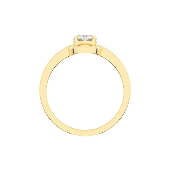 Diamaris Oval Cut Four Prong Solitaire Lab Diamond Ring