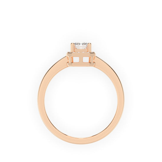 Solance Channel Set Solitaire Lab Diamond Ring
