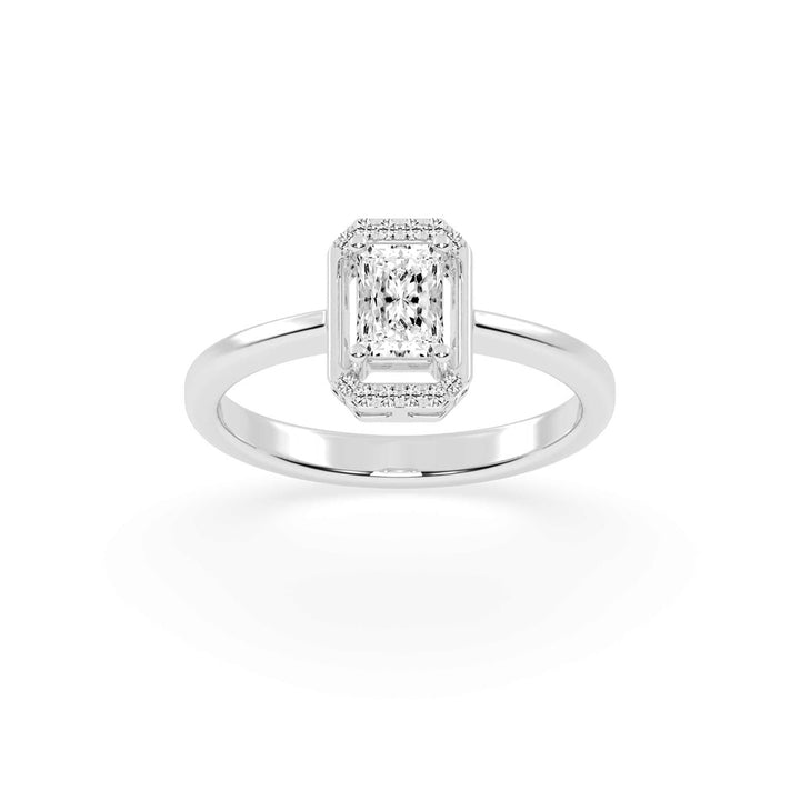 Solance Channel Set Solitaire Lab Diamond Ring