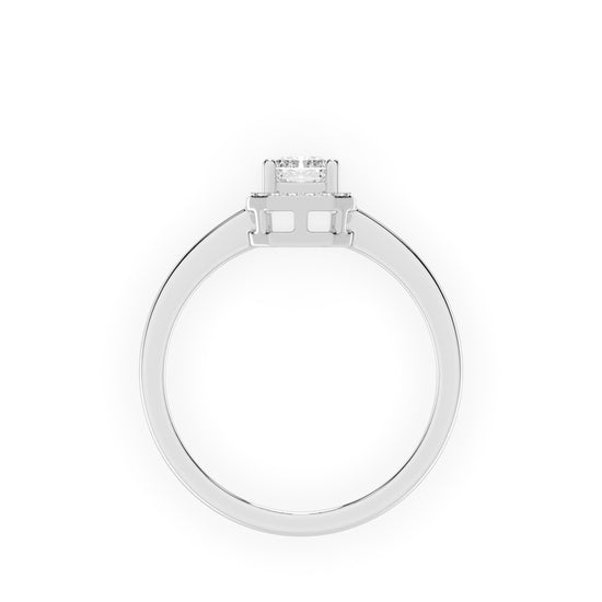 Solance Channel Set Solitaire Lab Diamond Ring
