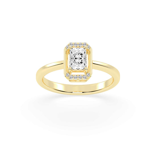 Solance Channel Set Solitaire Lab Diamond Ring
